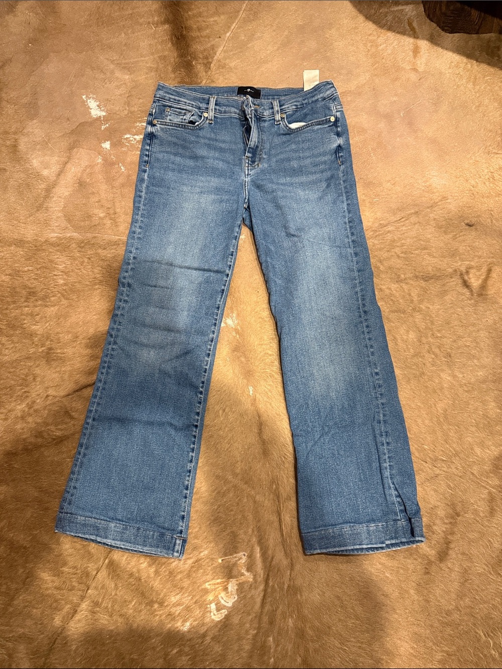 7 For All Mankind Medium Blue Flare Jeans